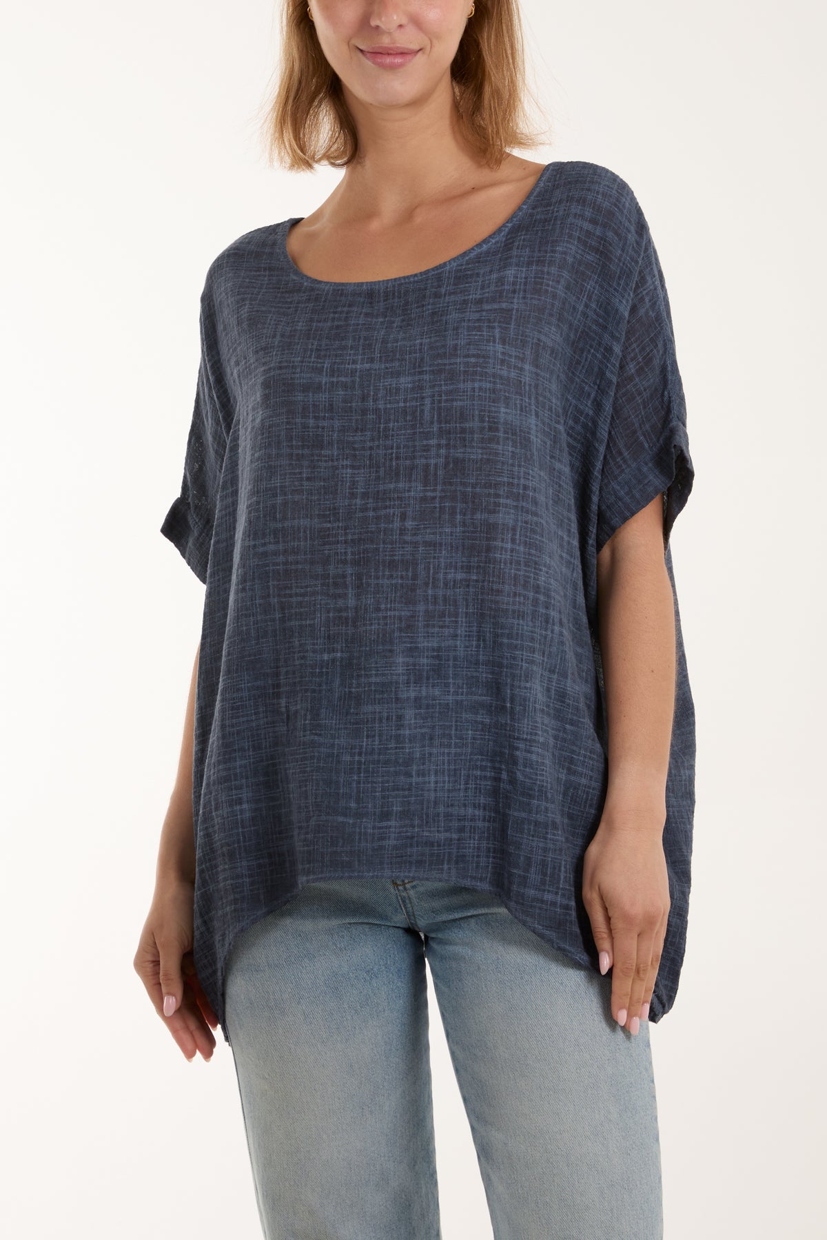 Cotton Washed Short Sleeve Top