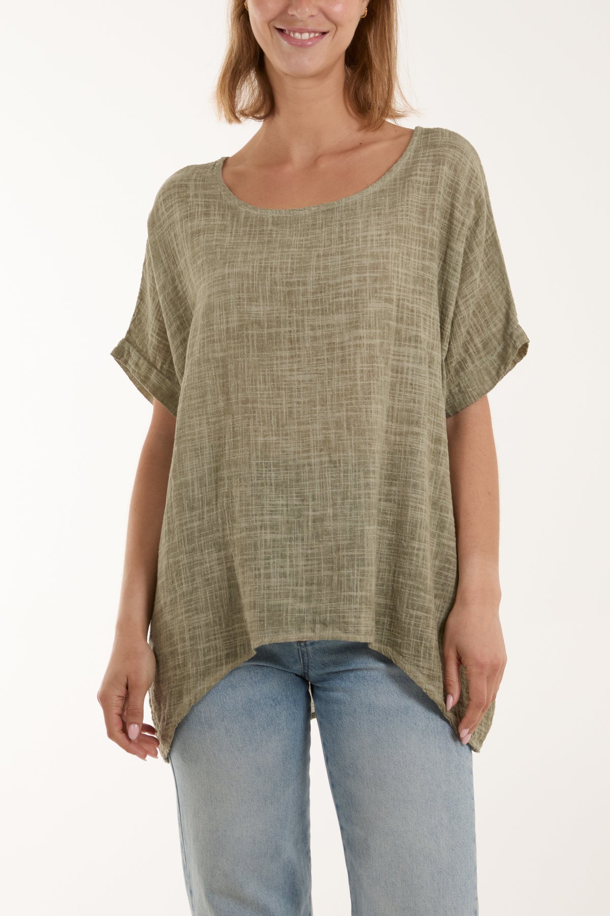 Cotton Washed Short Sleeve Top