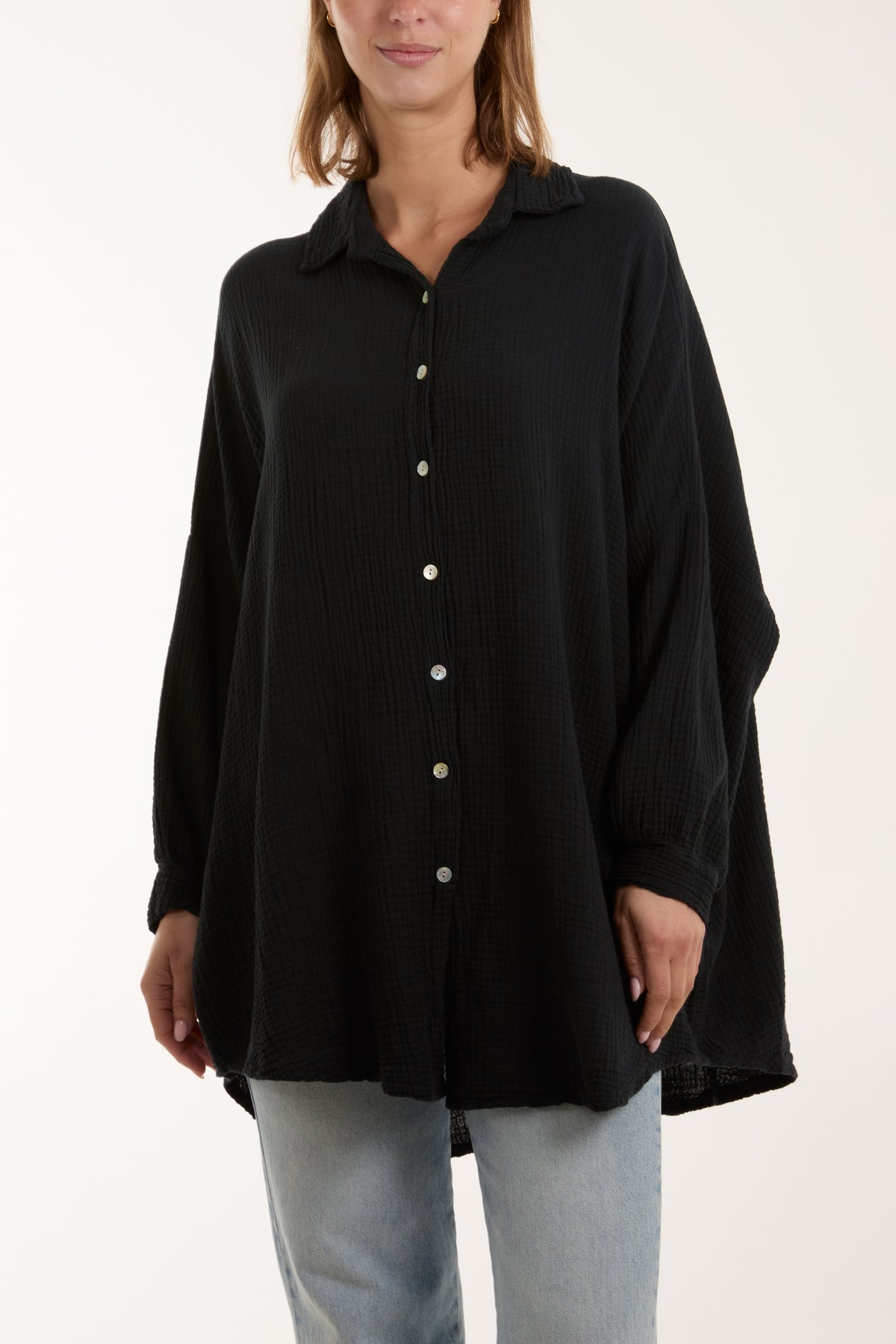 Cheesecloth Batwing Shirt
