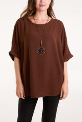 Short Sleeve Necklace Blouse