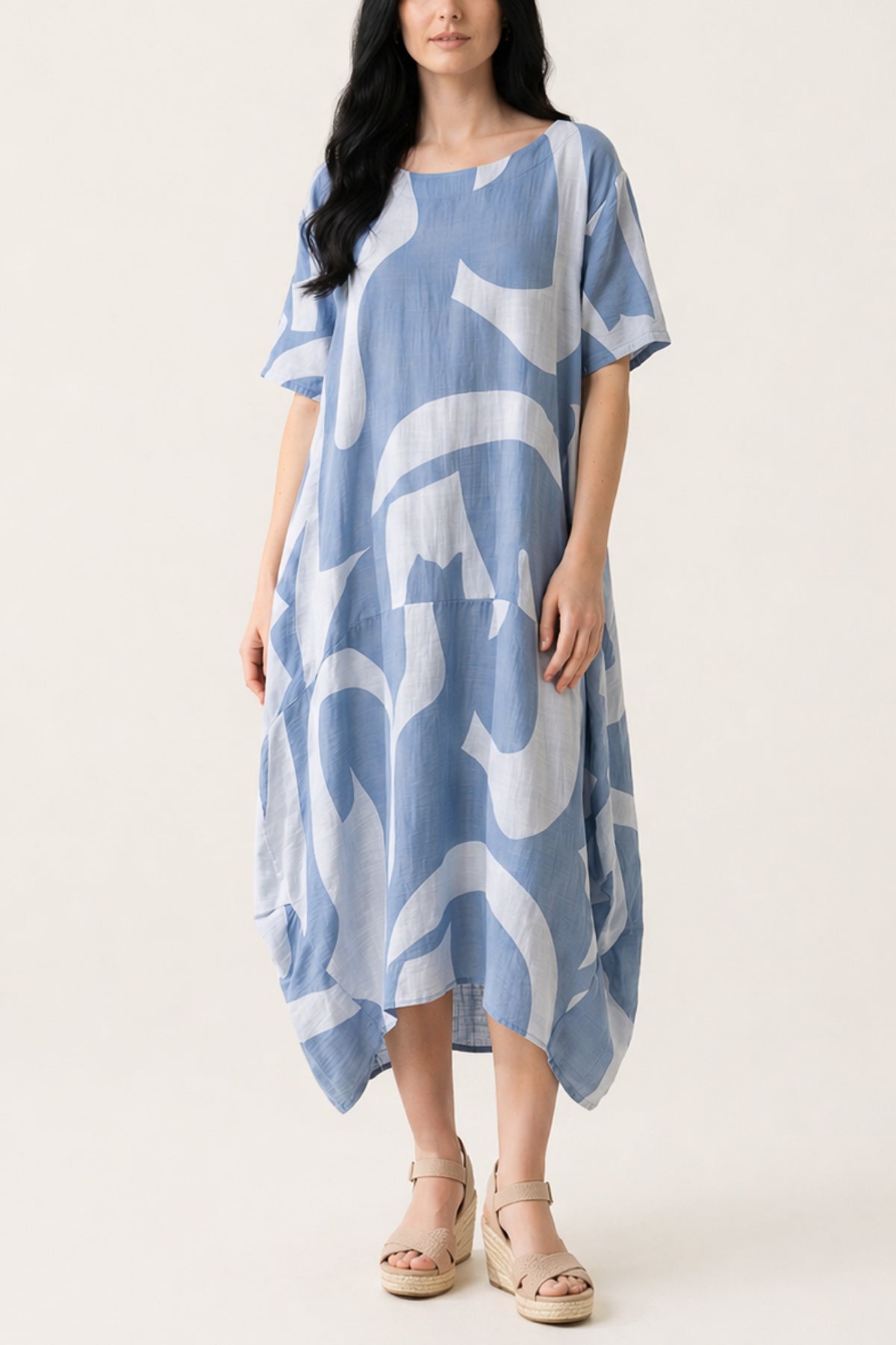 Pure Cotton Cocoon Midi Dress