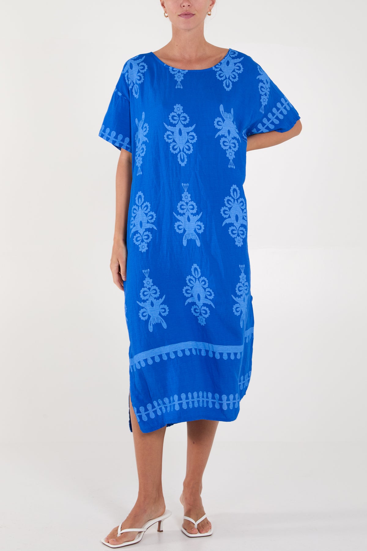 Tribal Print Tunic Dress w/ Pockets