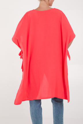 Cape Side Tie Detail Blouse