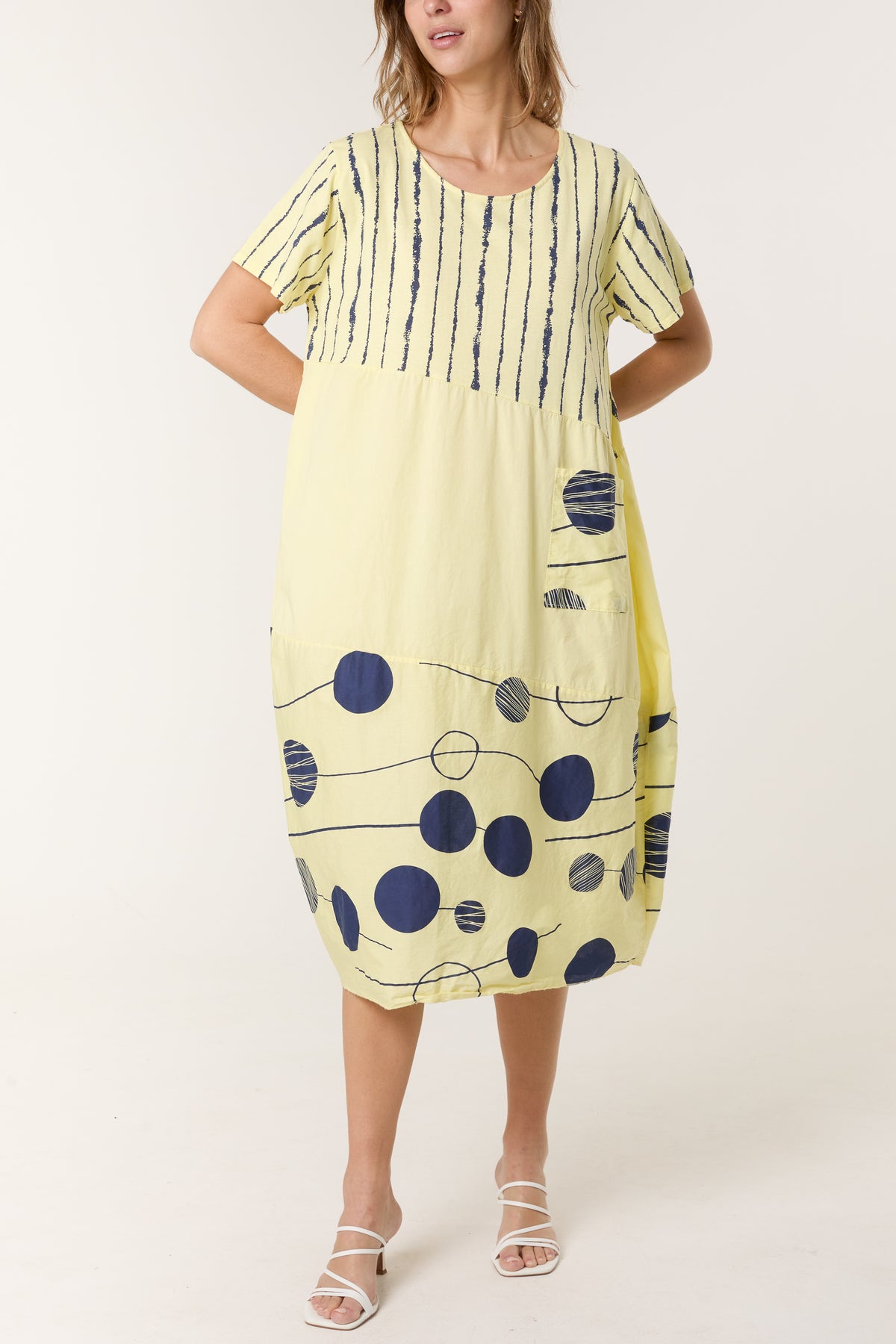 Cocoon Pockets Midi Dress