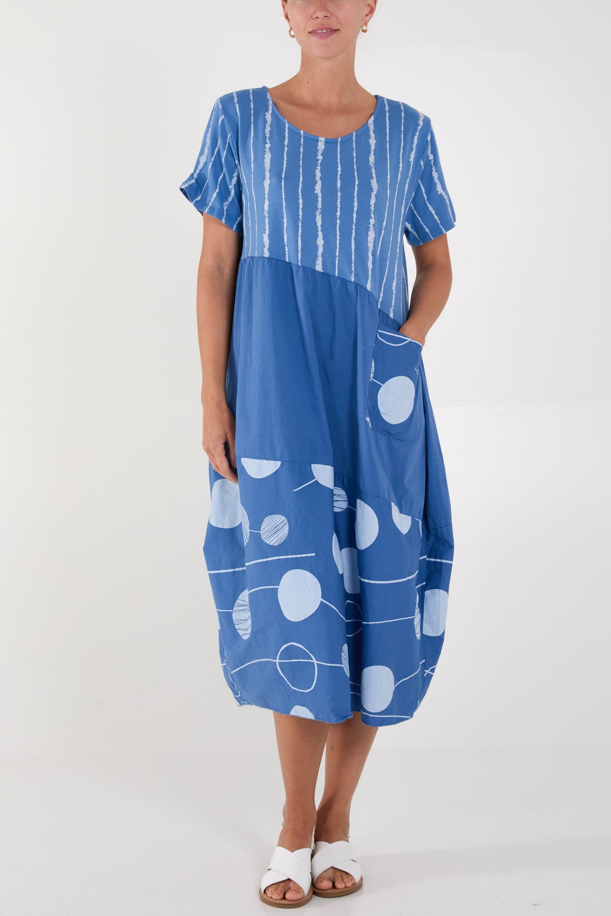 Cocoon Pockets Midi Dress