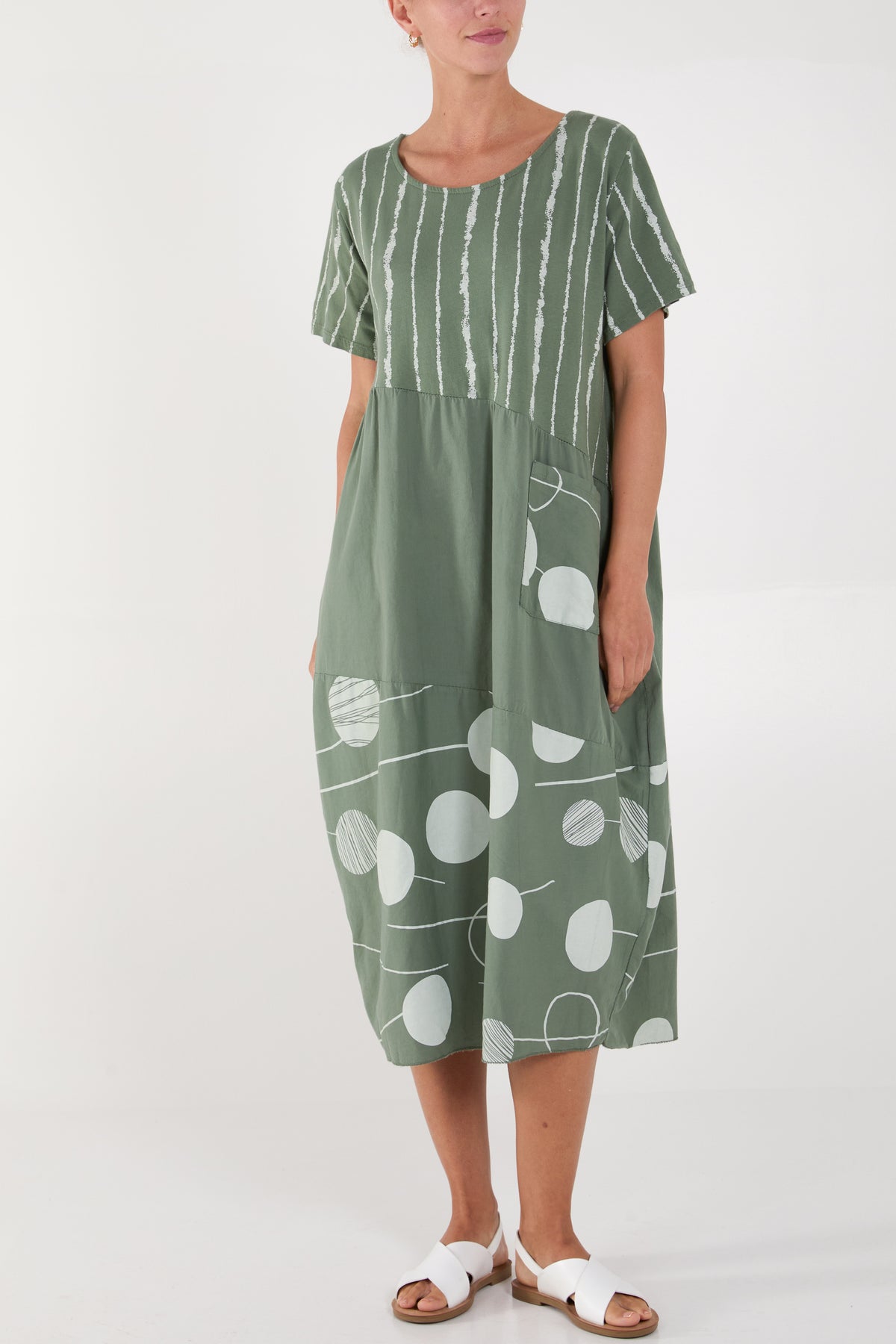 Cocoon Pockets Midi Dress