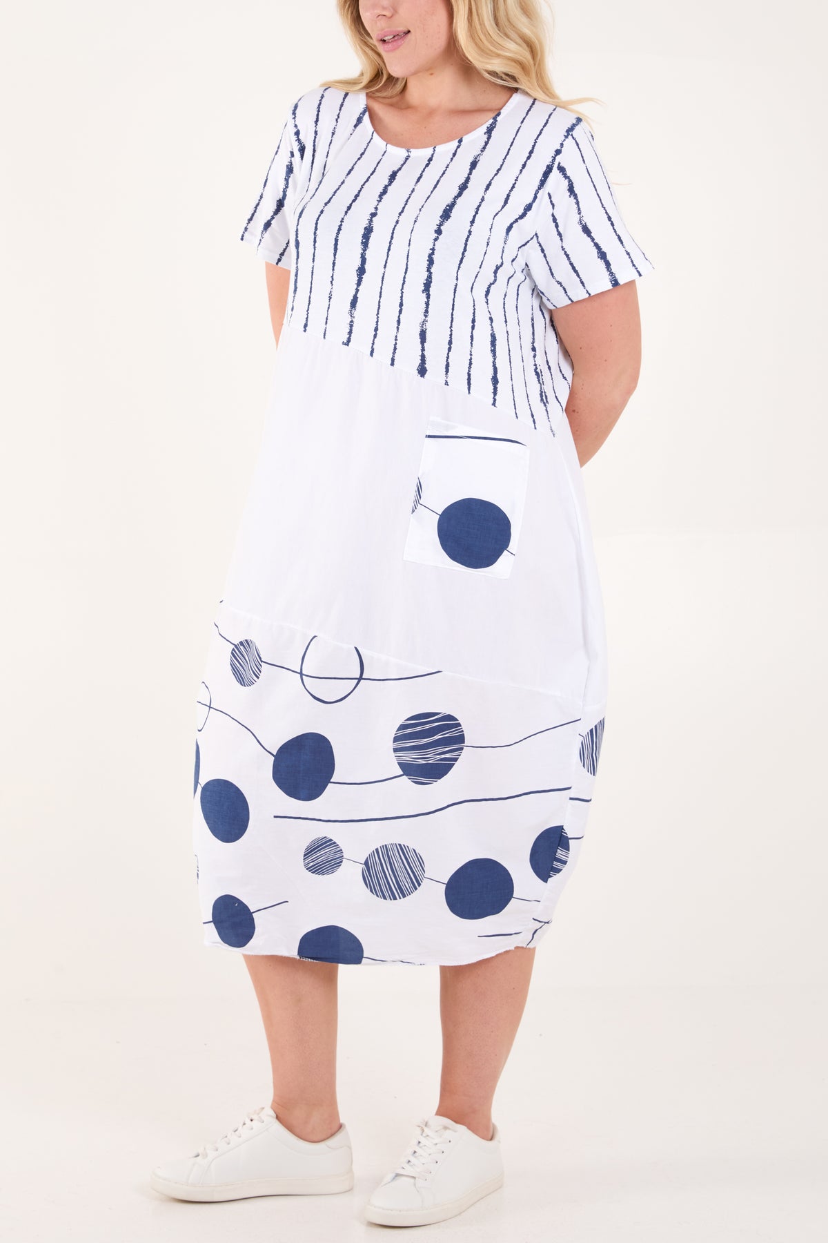 Cocoon Pockets Midi Dress