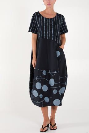 Cocoon Pockets Midi Dress