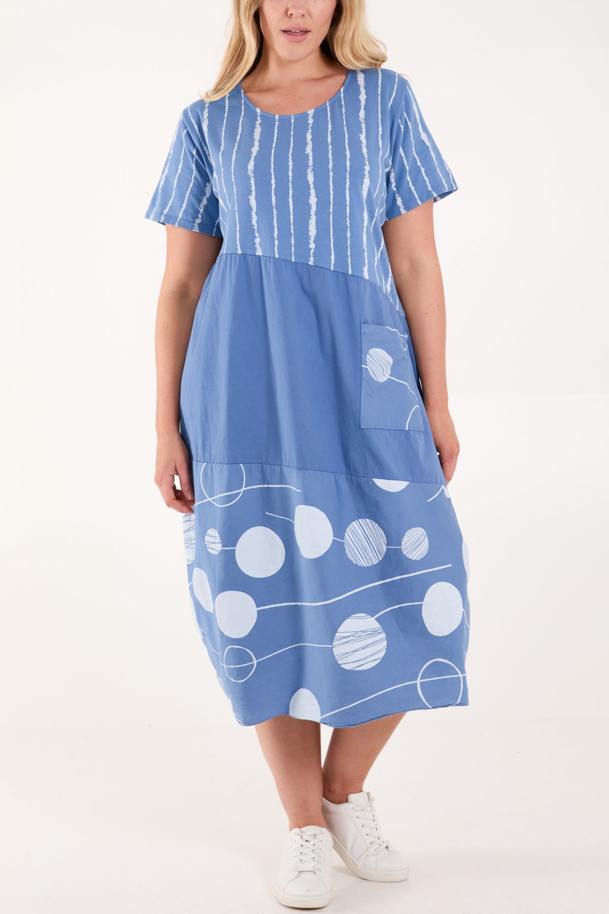 Cocoon Pockets Midi Dress