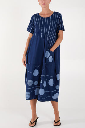 Cocoon Pockets Midi Dress