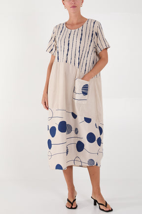 Cocoon Pockets Midi Dress