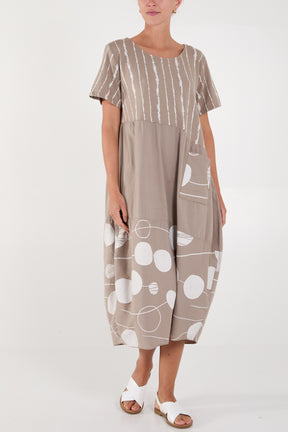 Cocoon Pockets Midi Dress