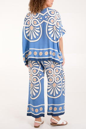 Aztec Bold Print Top and Trousers Set