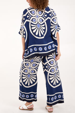 Aztec Bold Print Top and Trousers Set