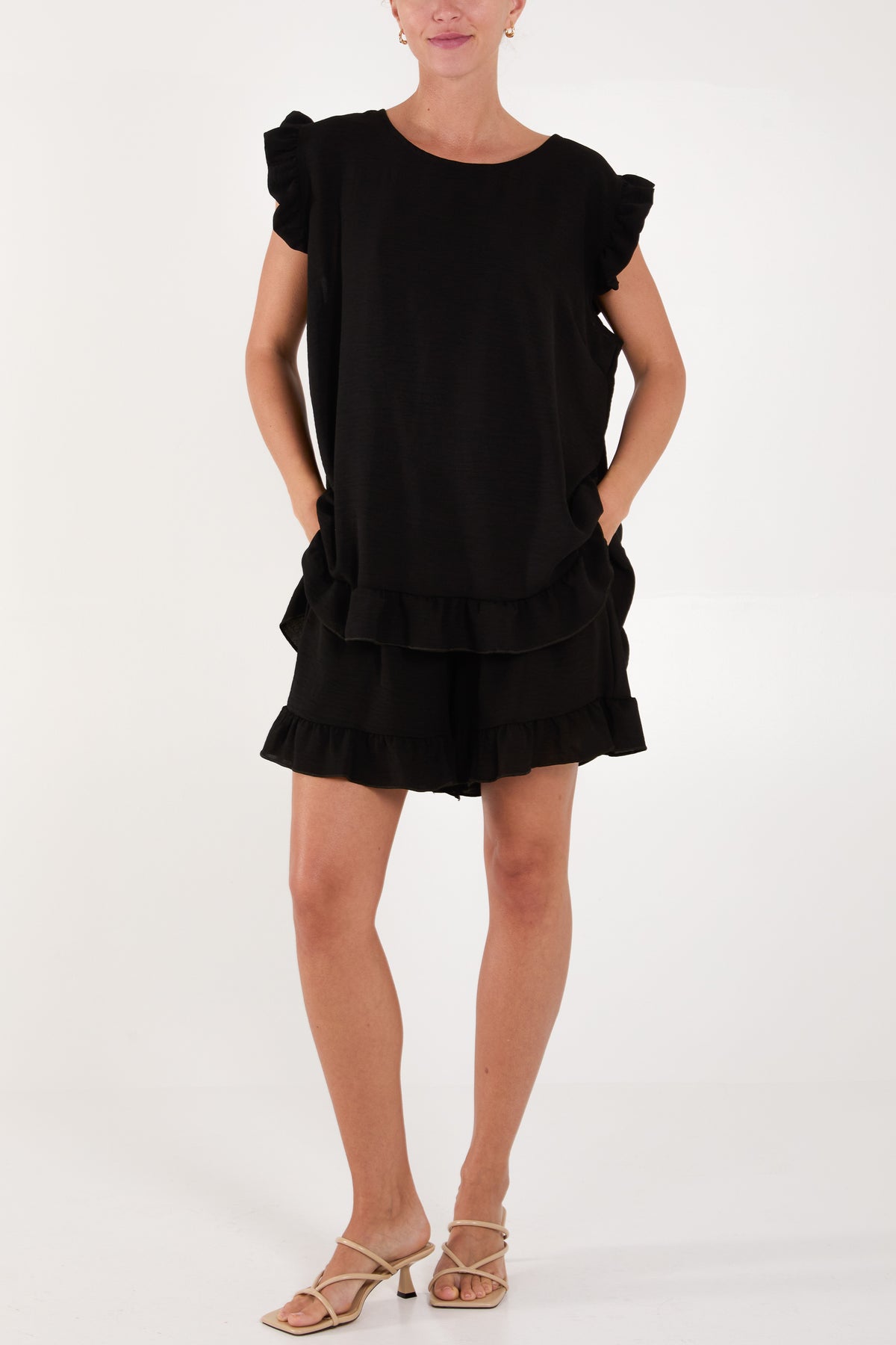 Frill Top And Shorts Co-ord Set