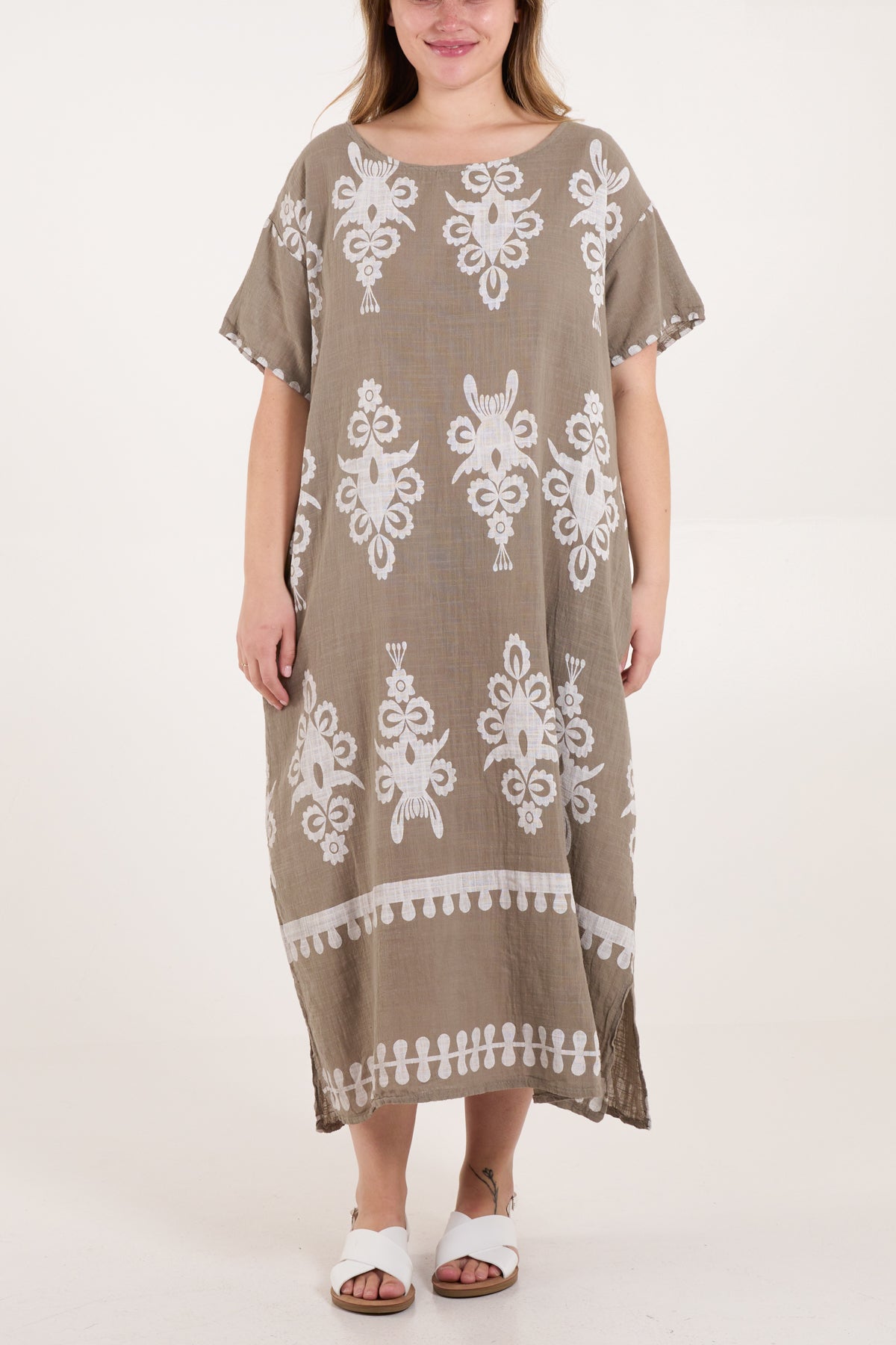 Pure Cotton Tribal Pocket Tunic Dress