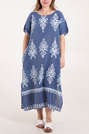 Pure Cotton Tribal Pocket Tunic Dress