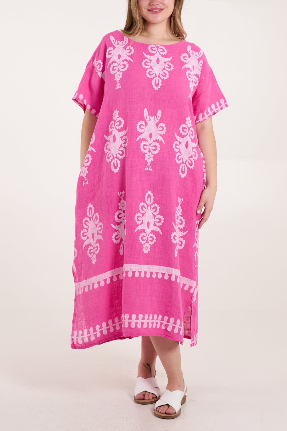 Pure Cotton Tribal Pocket Tunic Dress