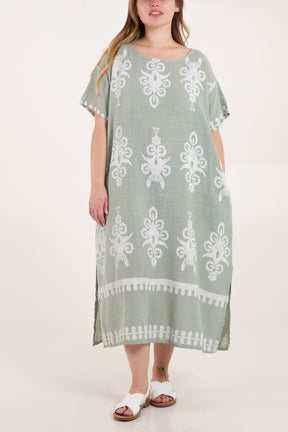 Pure Cotton Tribal Pocket Tunic Dress