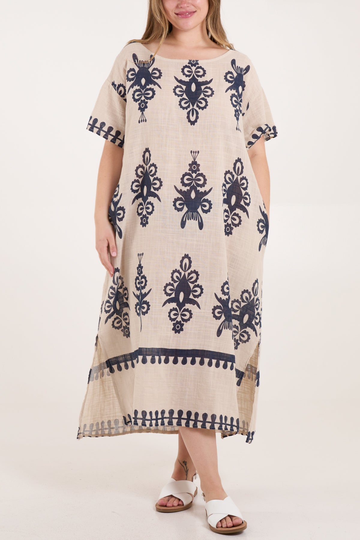 Pure Cotton Tribal Pocket Tunic Dress