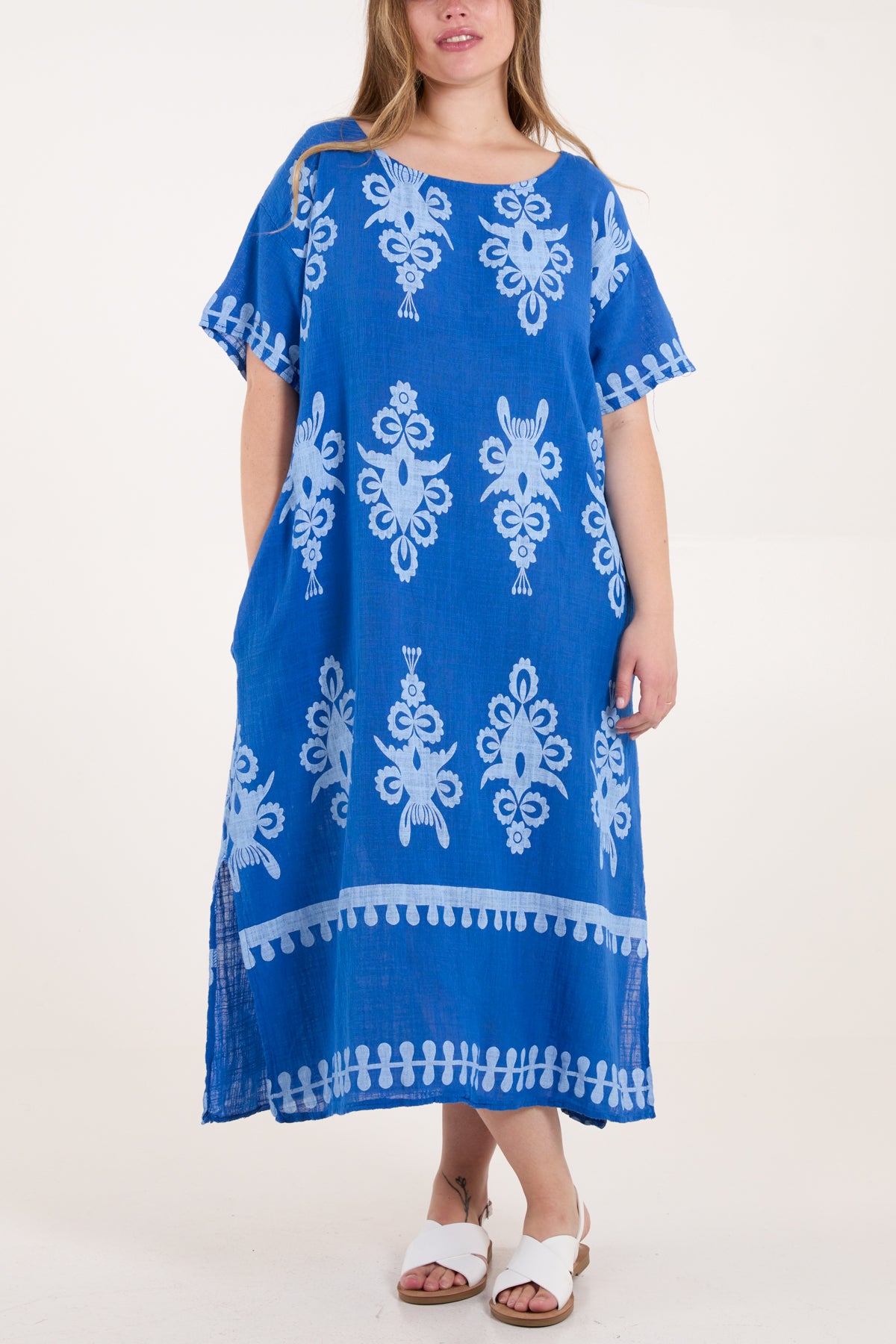 Pure Cotton Tribal Pocket Tunic Dress