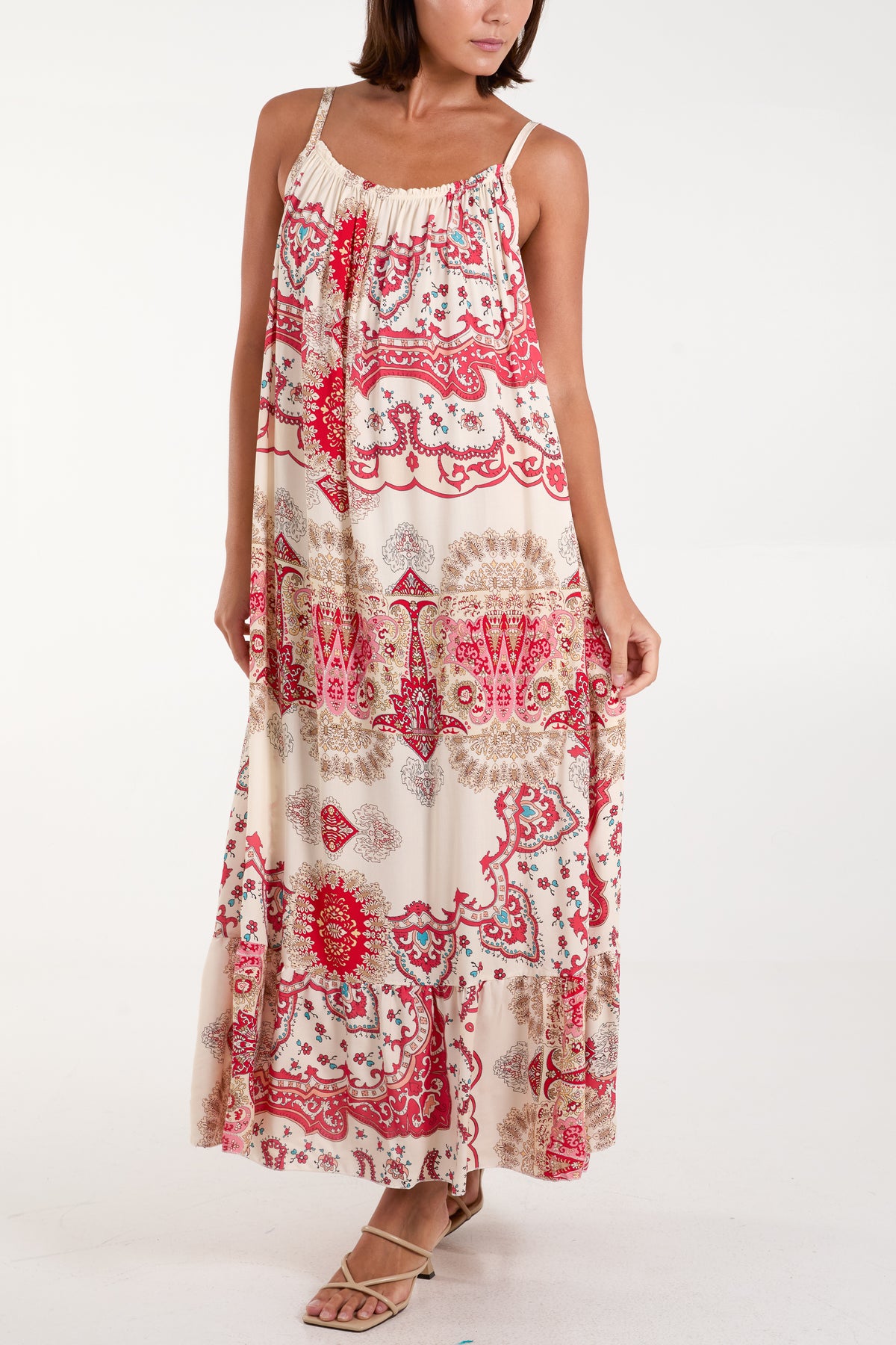 Baroque Print Cami Maxi Dress