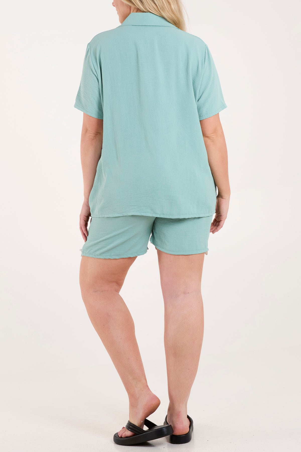 Scallop Edge Shirt & Shorts Set