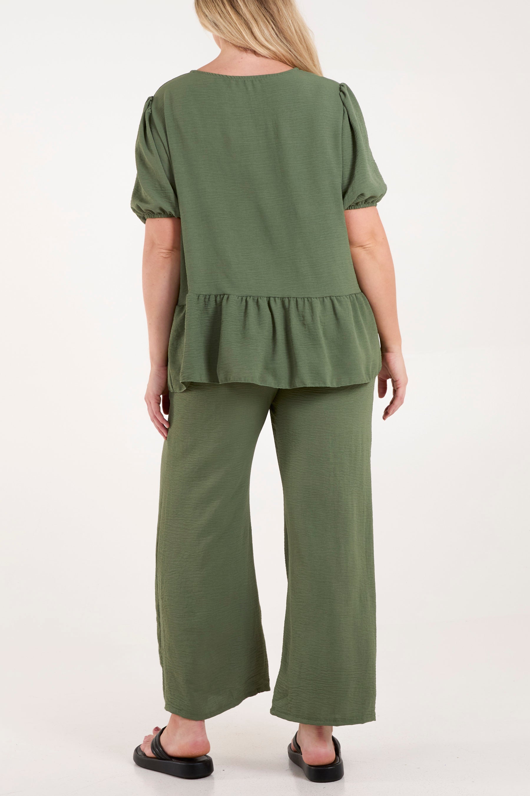 Tied Front Blouse & Tousers Co-Ord