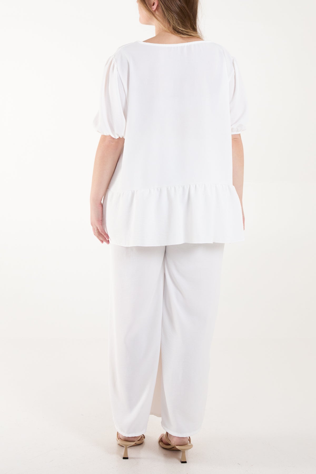 Tied Front Blouse & Tousers Co-Ord