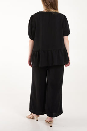 Tied Front Blouse & Tousers Co-Ord