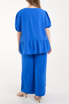 Tied Front Blouse & Tousers Co-Ord