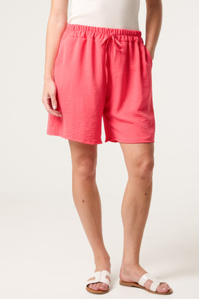 Relaxed Fit Pockets Bermuda Shorts