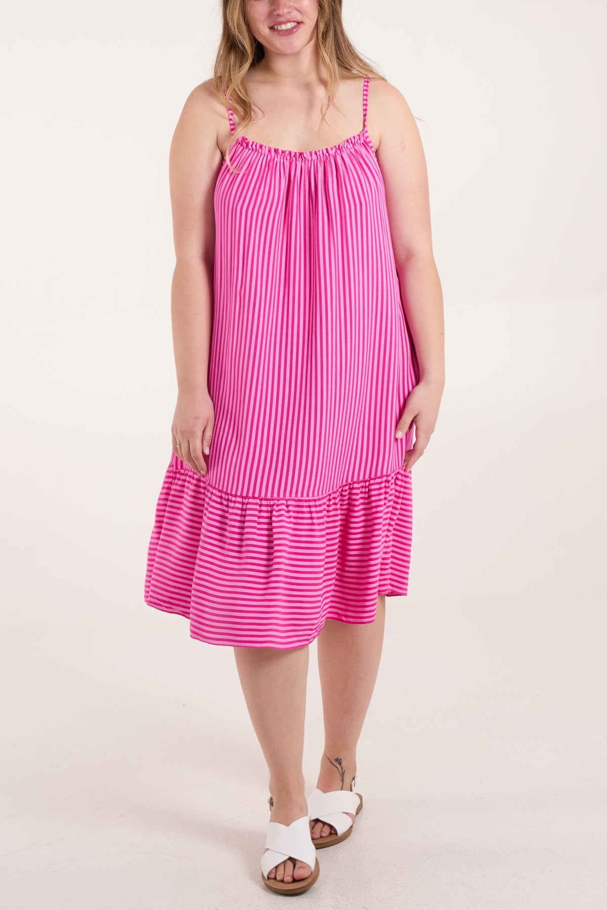 Striped Smock Cami Mini Dress