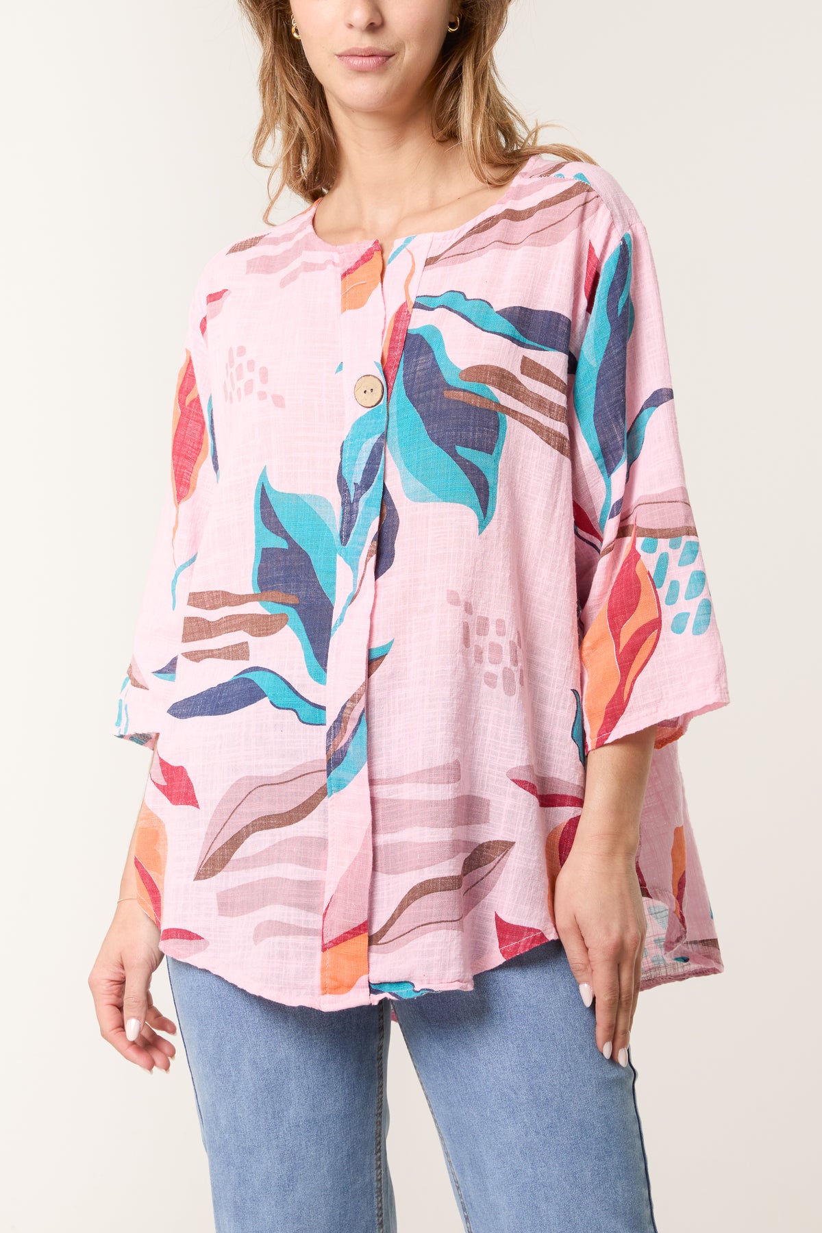 Pure Cotton Leaves Blouse