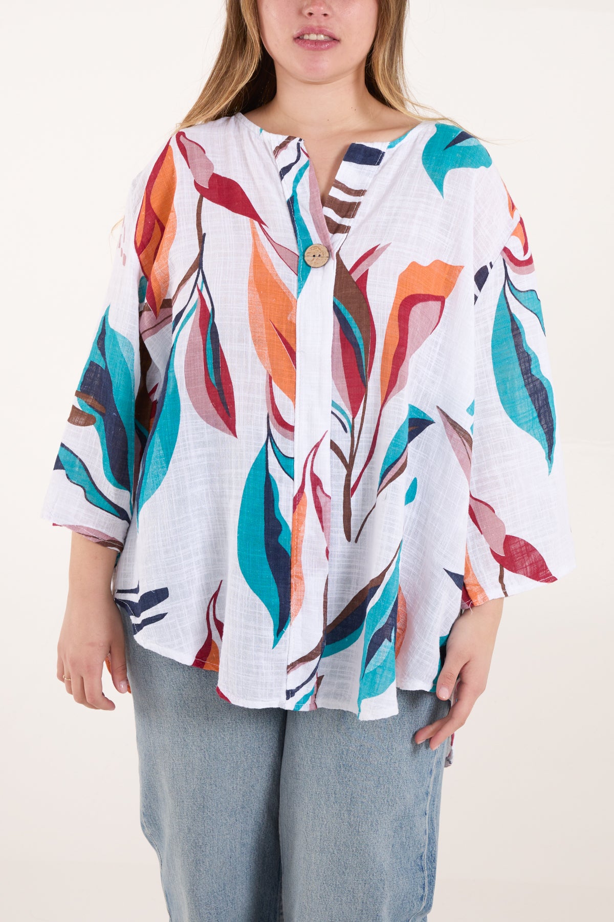 Pure Cotton Leaves Blouse