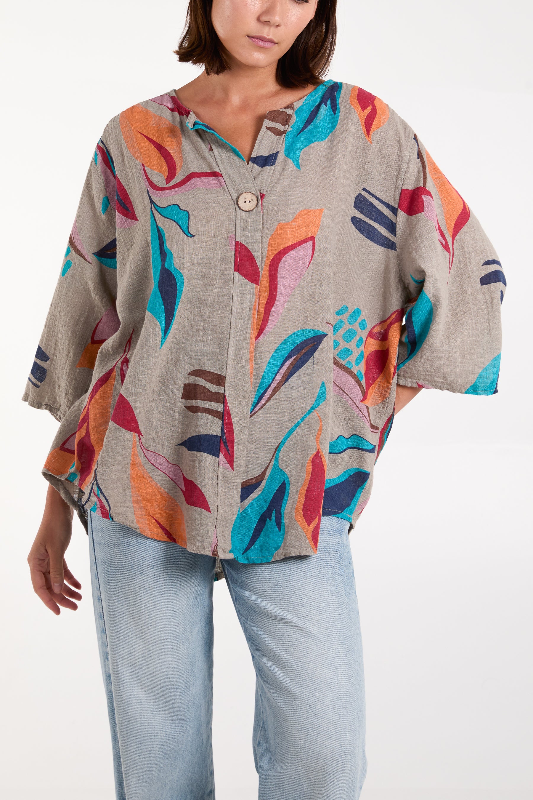 Leaves of Grass, New York Parure cotton blouse