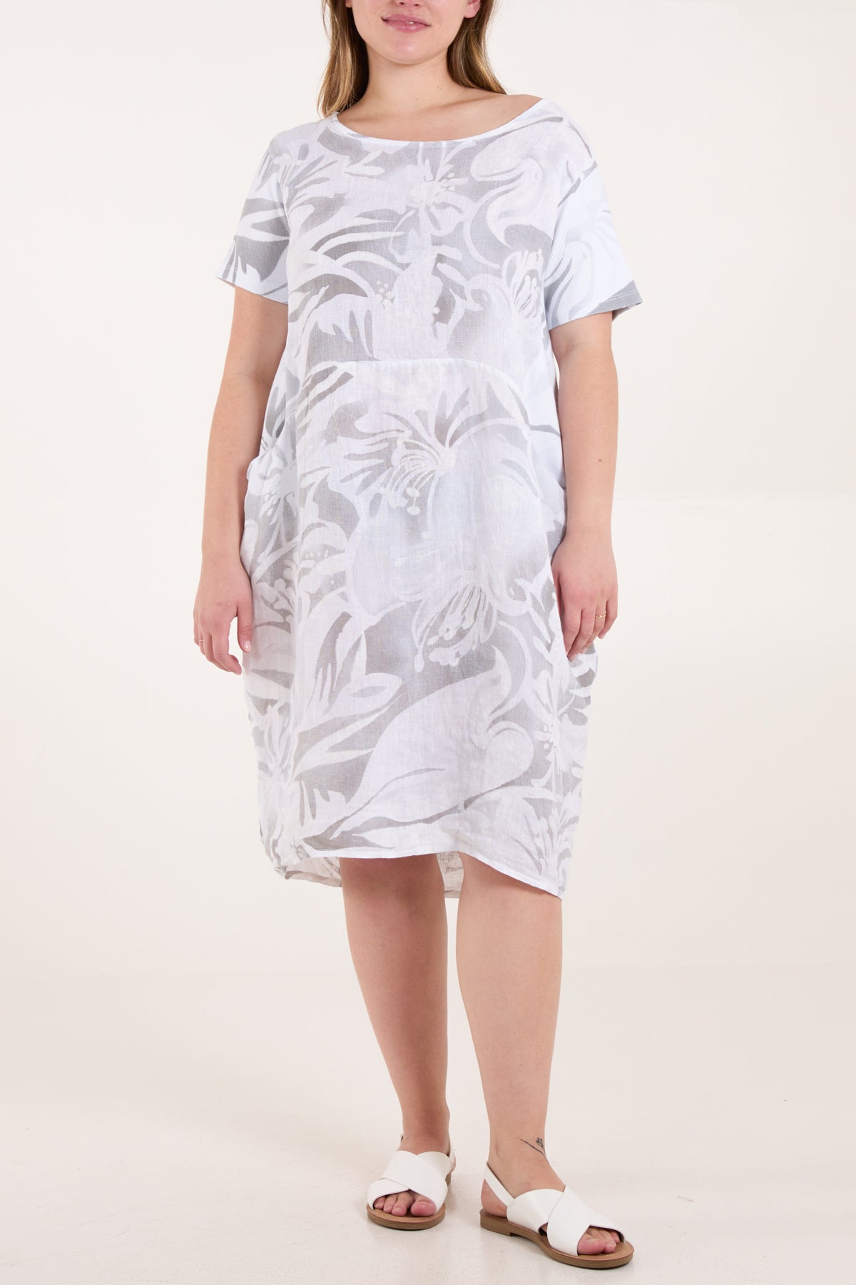 Pure Cotton Tropical Pocket Dress