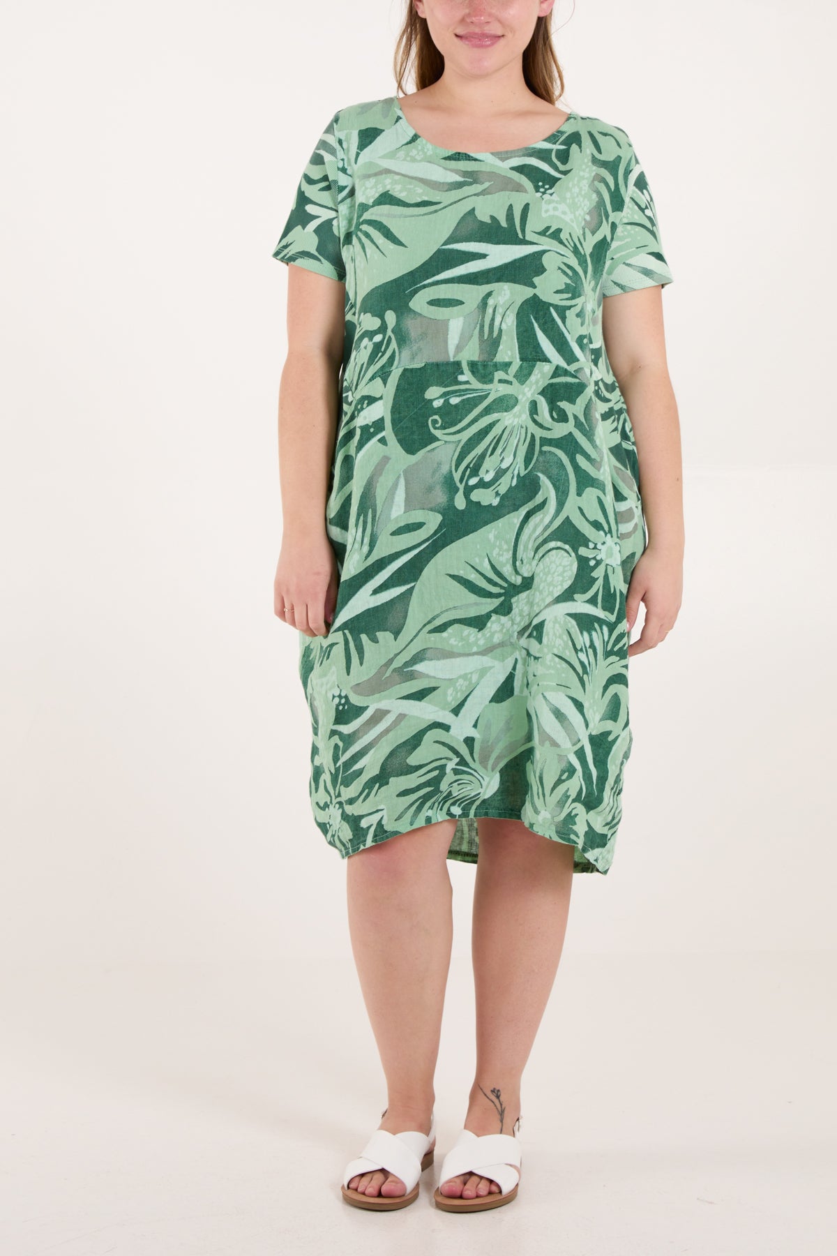 Pure Cotton Tropical Pocket Dress