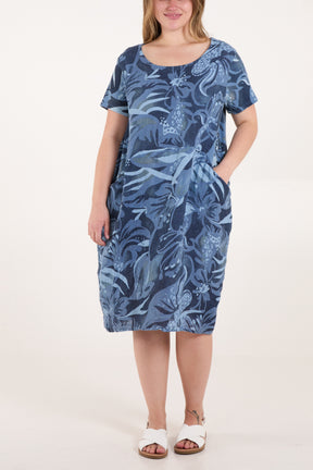 Pure Cotton Tropical Pocket Dress