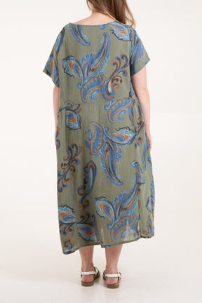 Pure Cotton Paisley Pockets Dress