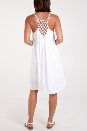 Crochet Back Detail Cami Dress