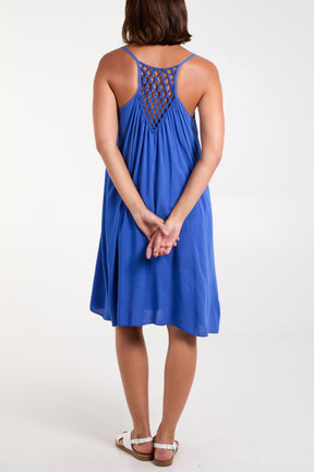 Crochet Back Detail Cami Dress