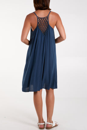 Crochet Back Detail Cami Dress