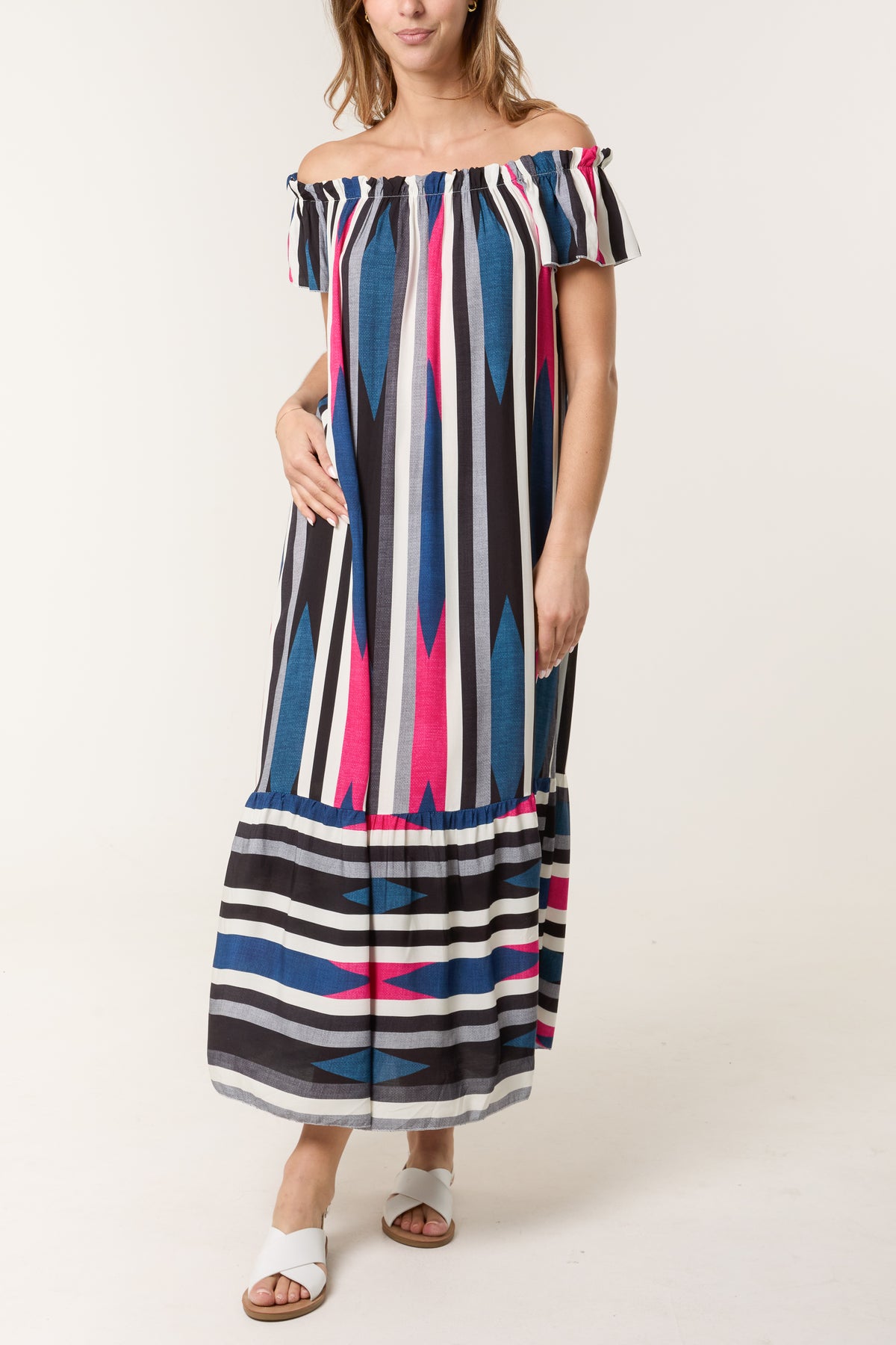 Bardot Aztec Print Maxi Dress