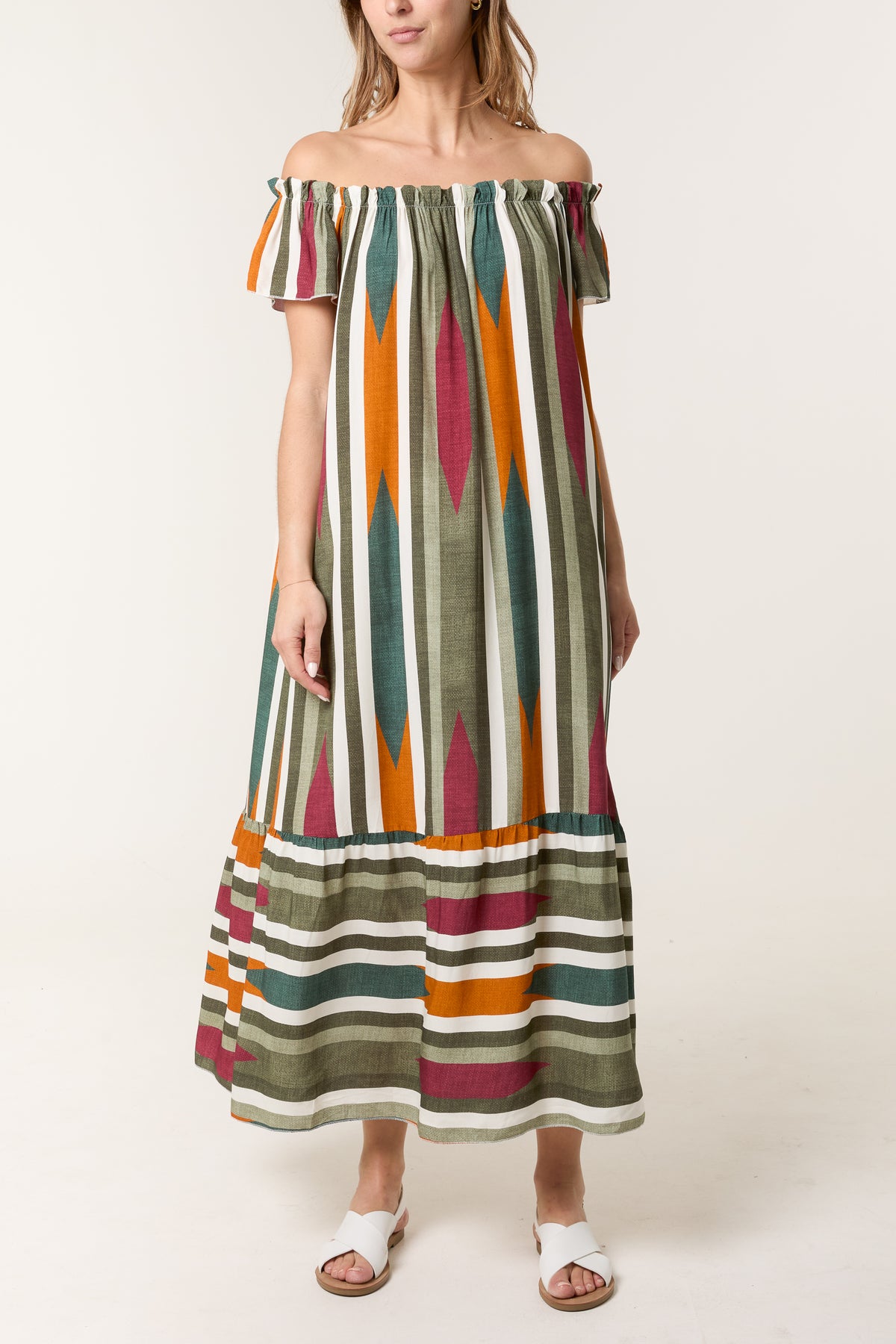 Bardot Aztec Print Maxi Dress