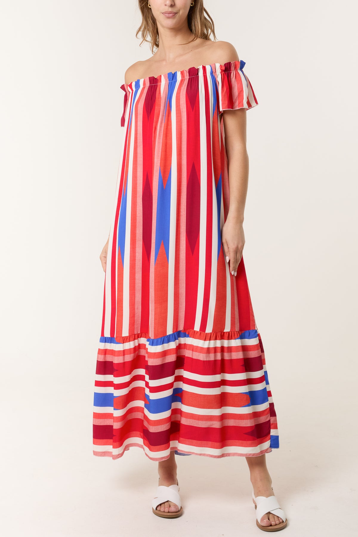 Bardot Aztec Print Maxi Dress