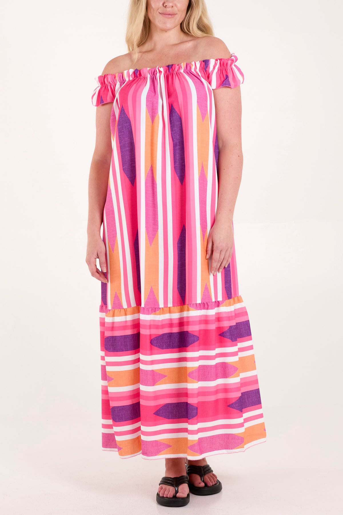 Bardot Aztec Print Maxi Dress