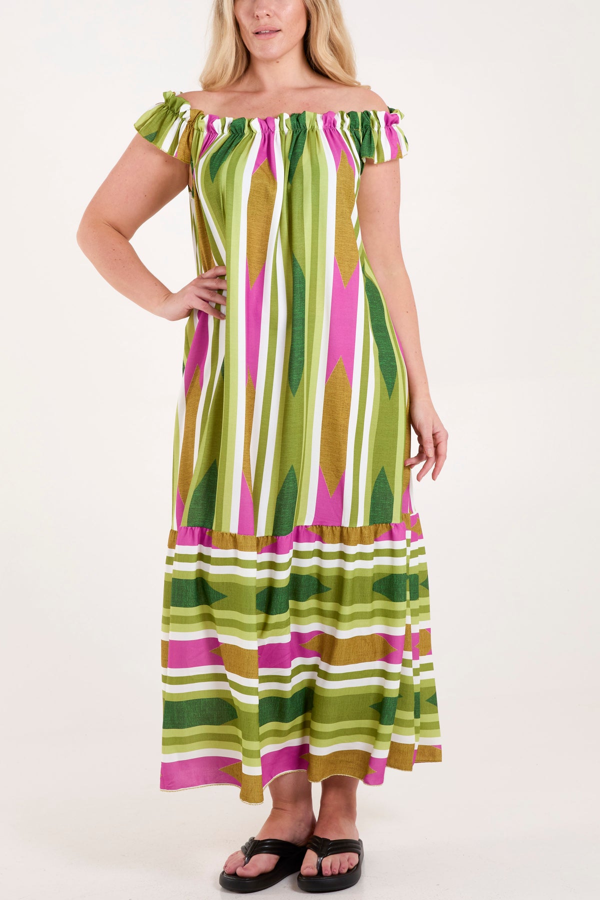 Bardot Aztec Print Maxi Dress