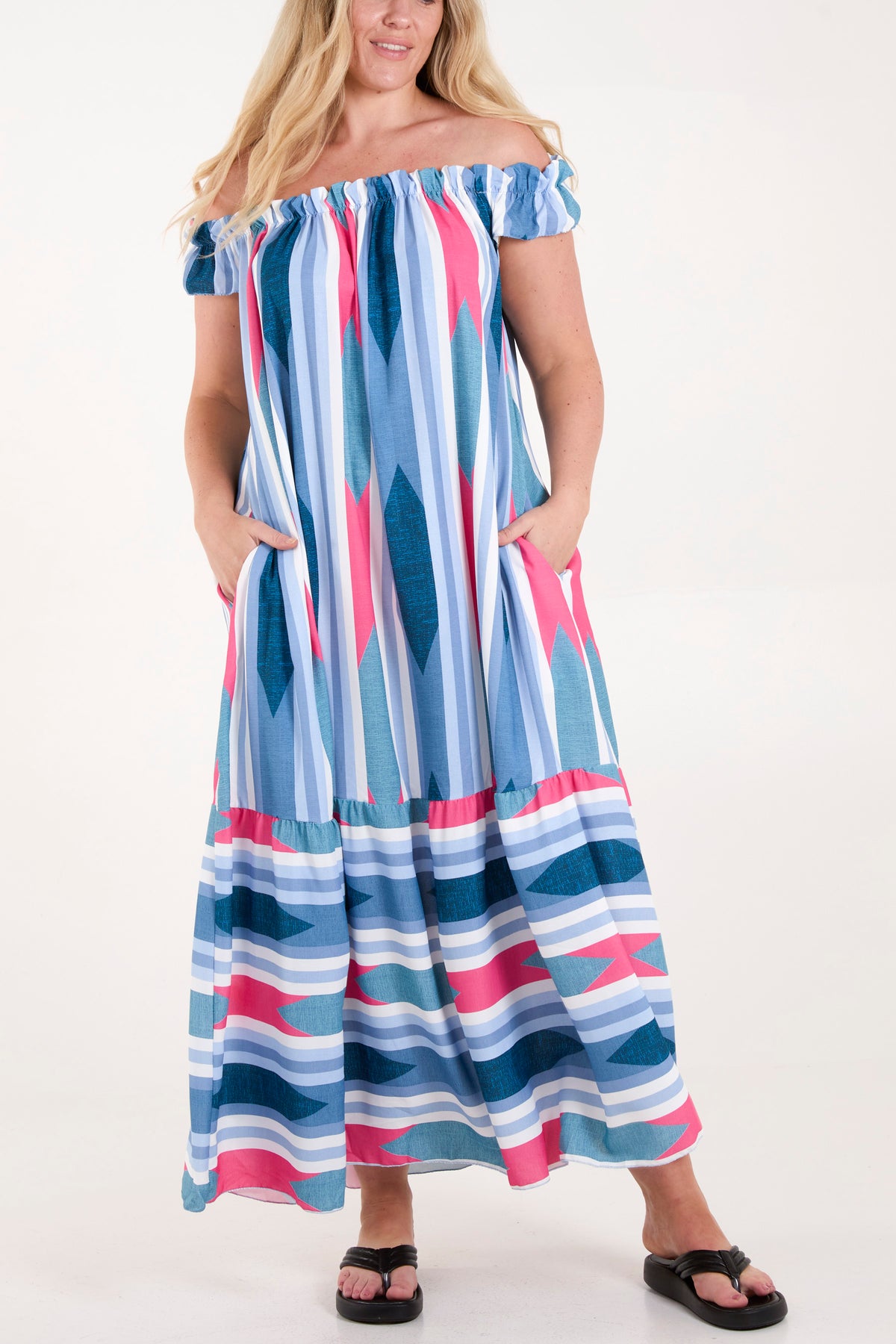 Bardot Aztec Print Maxi Dress