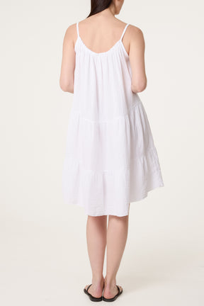 Cheesecloth Cami Tiered Mini Dress